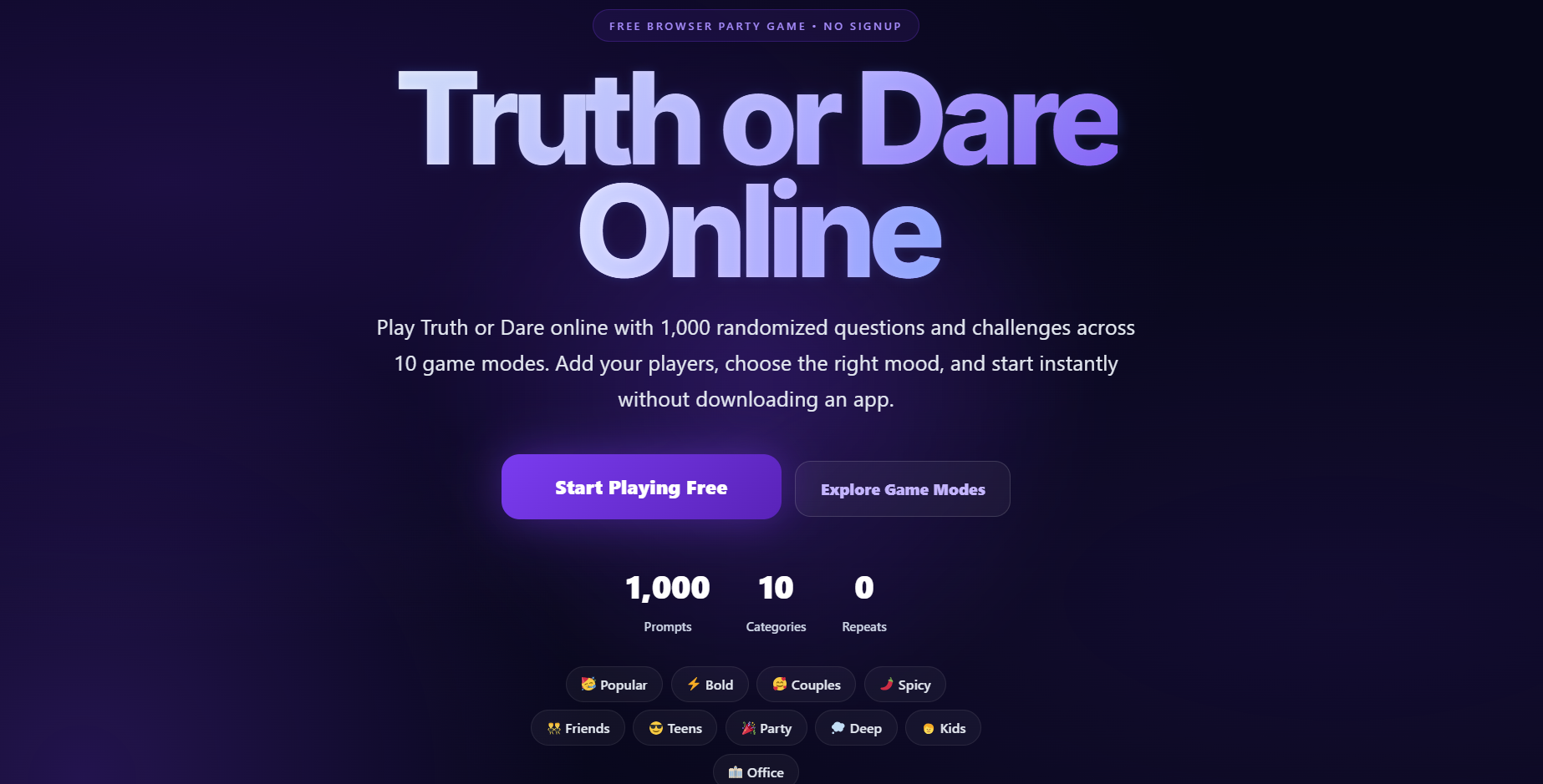 Play Truth or Dare Zone