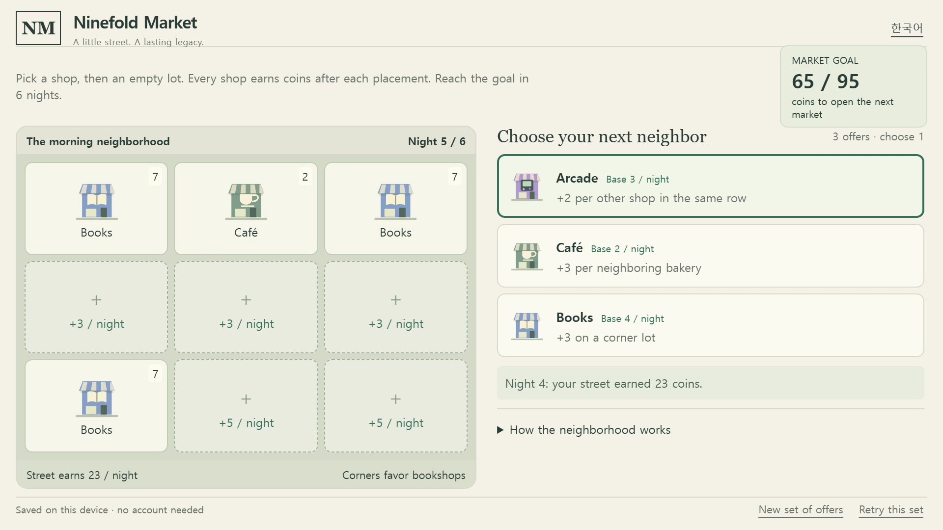 Play Ninefold Market