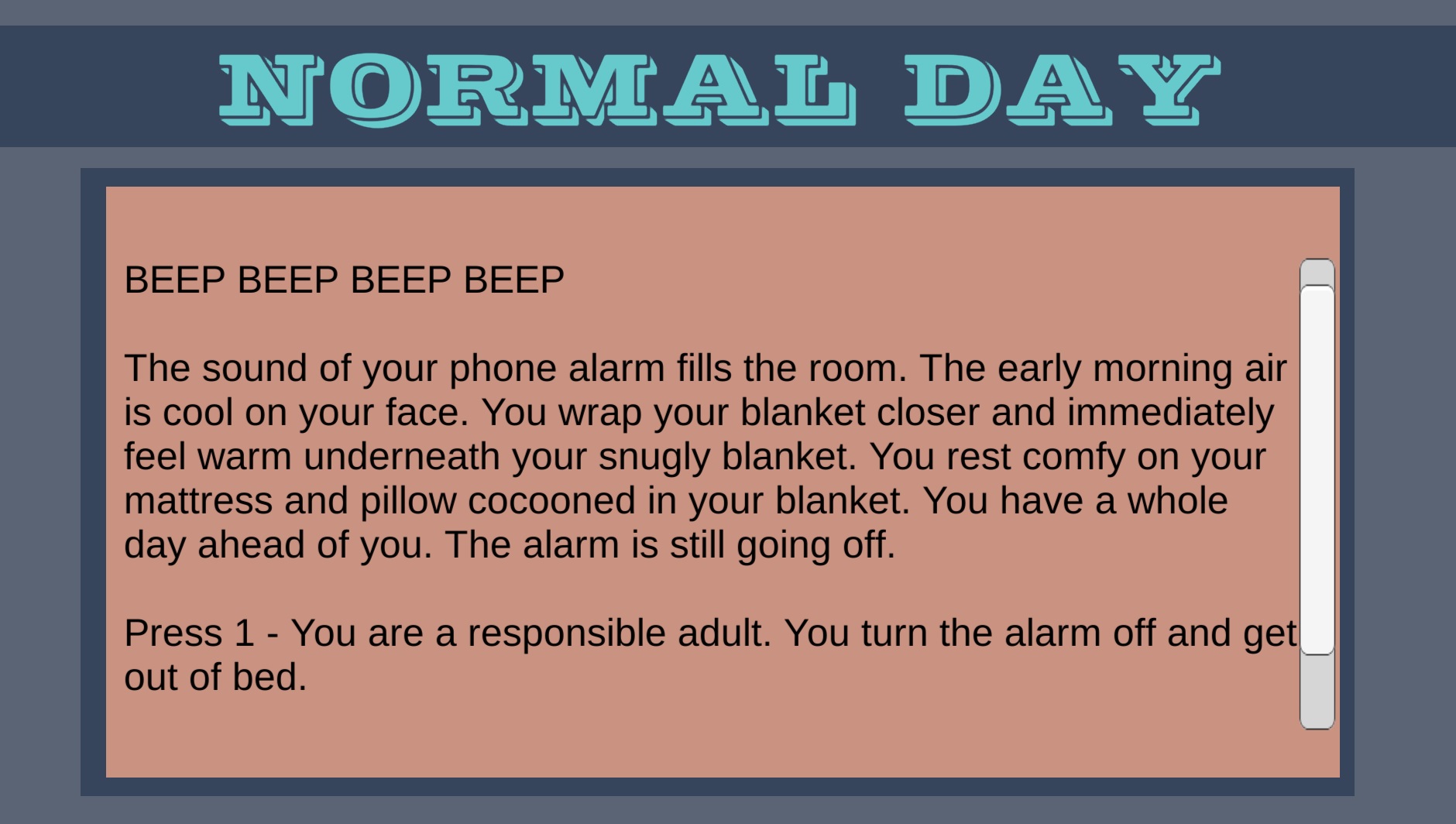 Speel My First Text Adventure