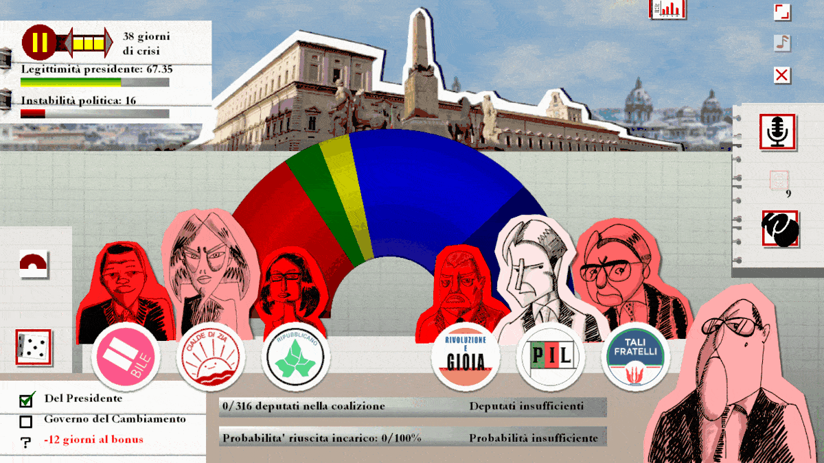 Jogue Crisi di Governo Sim.