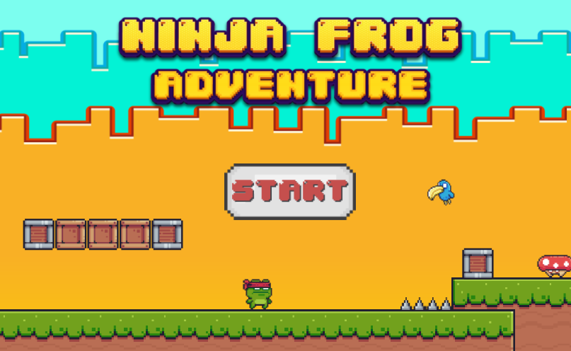 Грати в Ninja Frog Adventure