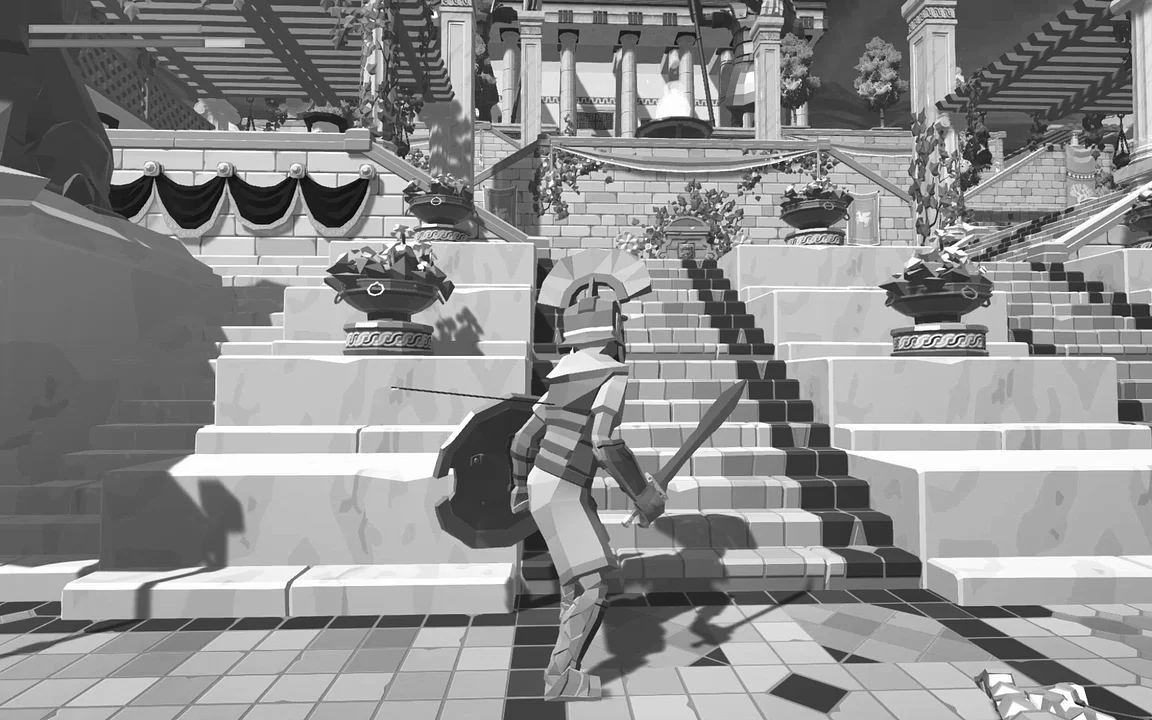 Jogue Black and white roman  