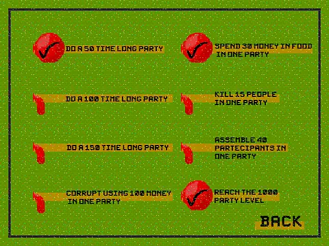 Insane Party Planner - الشاشات