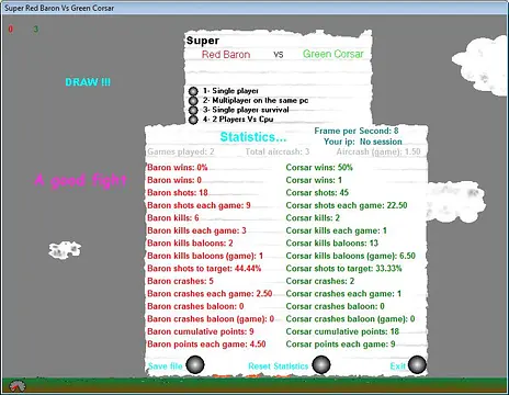 R.Baron Vs G.Corsar - หน้าจอ