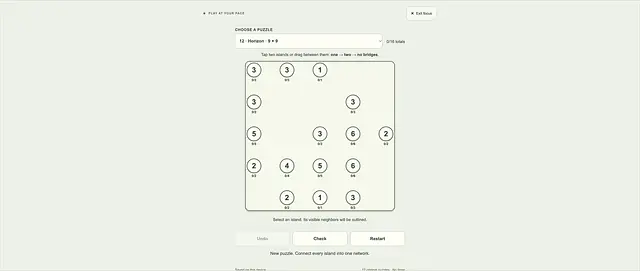 Hashi — Puzzle Fern - Imagens
