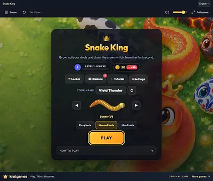 Snake King - الشاشات