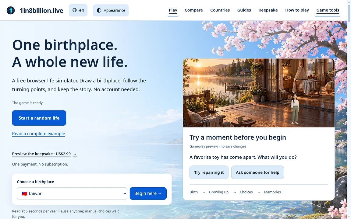 Spiele 1 in 8 Billion – Free Life Sim