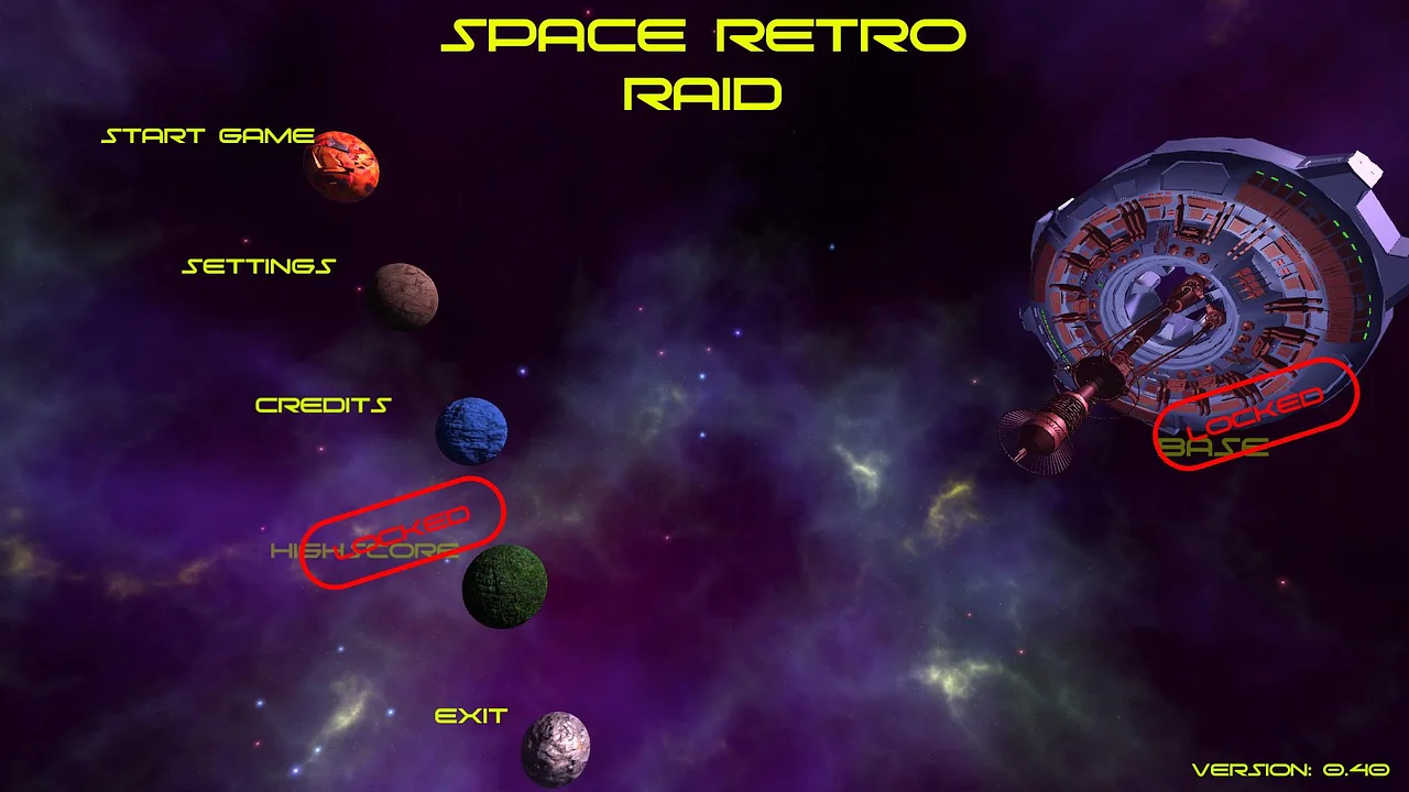 Jogue Space Retro Raid