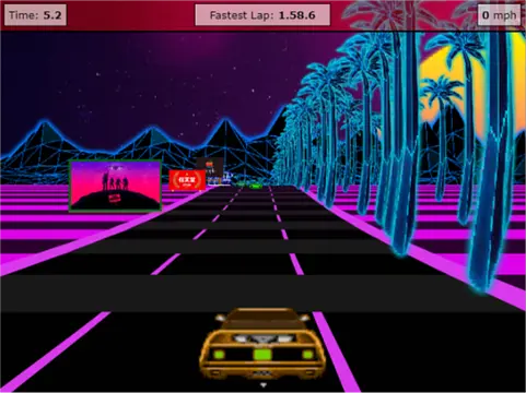 Outrun 3D Javascript - Screenshots