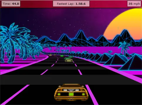 Outrun 3D Javascript - Obrázky