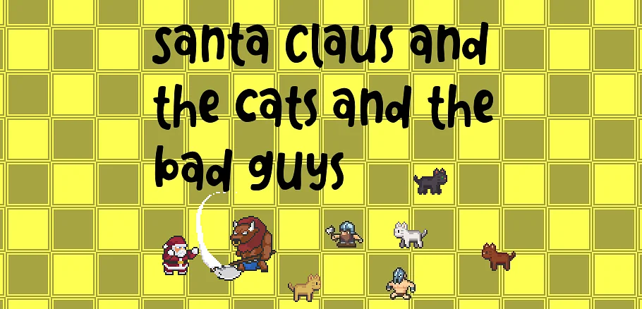 Speel Santa, cats, bad guys