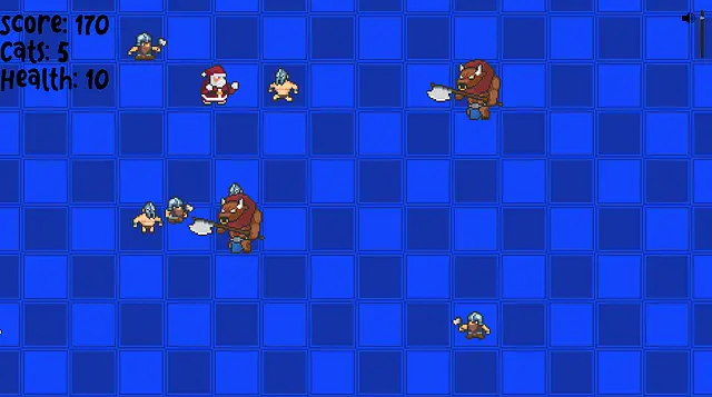 Santa, cats, bad guys - Imej