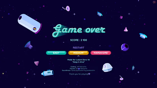 Space Shield - หน้าจอ