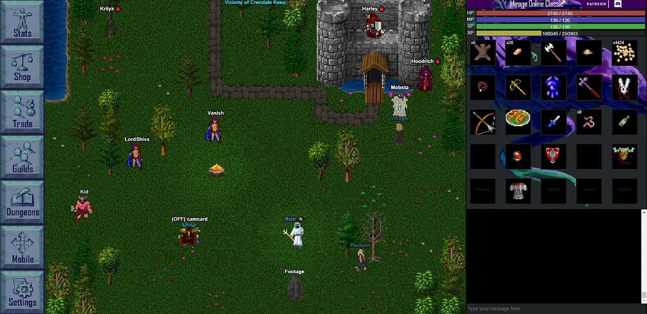 Joue à Mirage Online Classic MMO