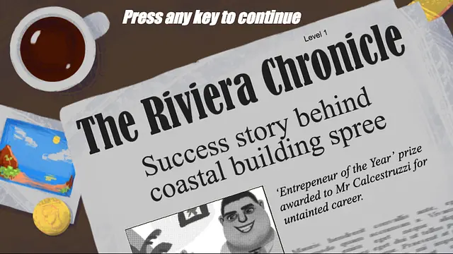 Crumbling Construction, I - หน้าจอ