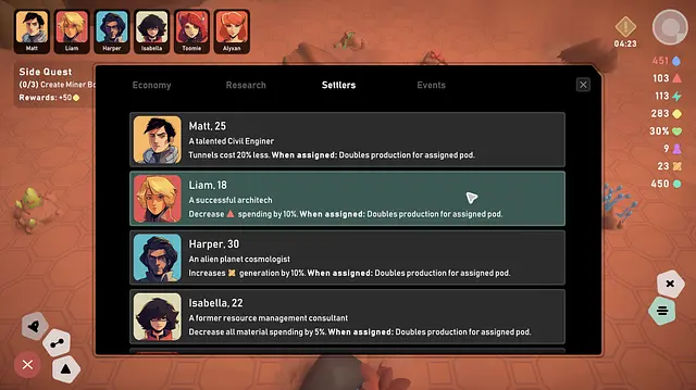 Stellar Settlers: Arrival - Skärmdumpar