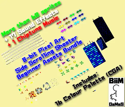 Mainkan 8bit Shooter Asset Bundle